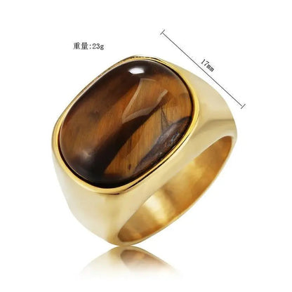 Ferocity Tiger Eye Signet Ring