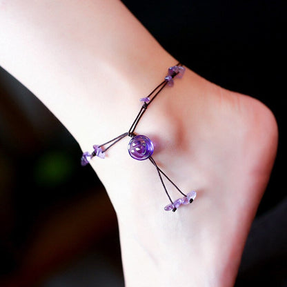 Handmade Crystal Braided Anklet