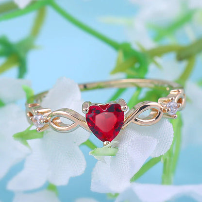 Delicate Zirconia Heart Ring