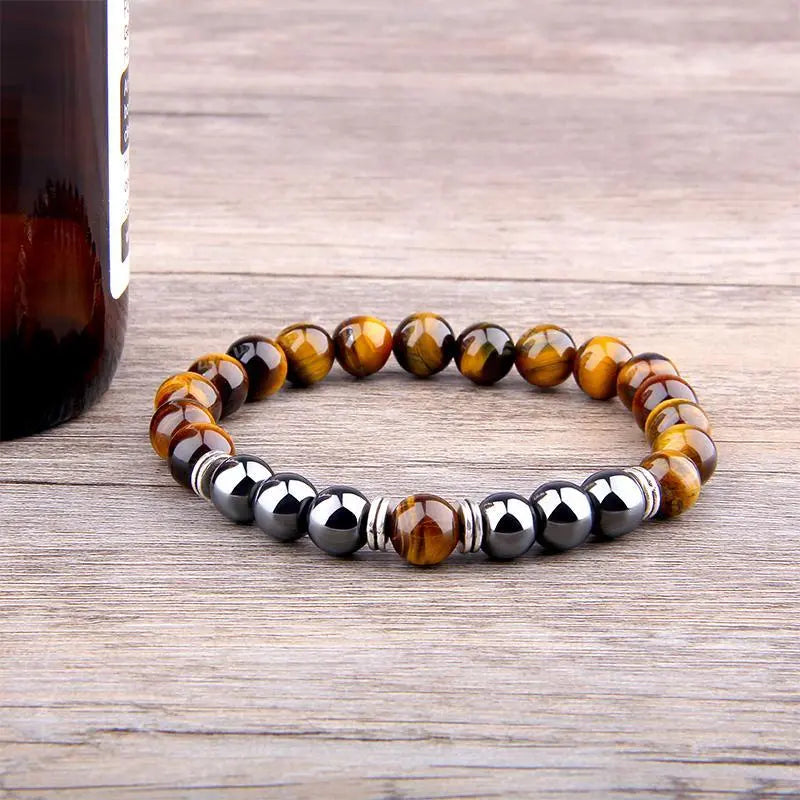 Power and Protection Tiger Eye Hematite Bracelet