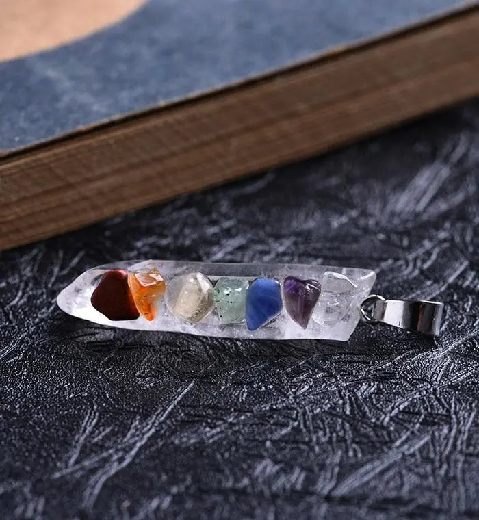 Healing Seven Chakra Crystals Necklace