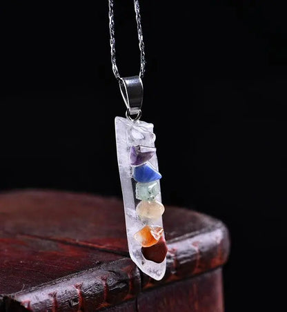 Healing Seven Chakra Crystals Necklace