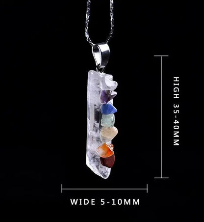 Healing Seven Chakra Crystals Necklace