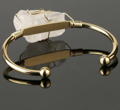 Beautiful Quartz Open Cuff Bangles