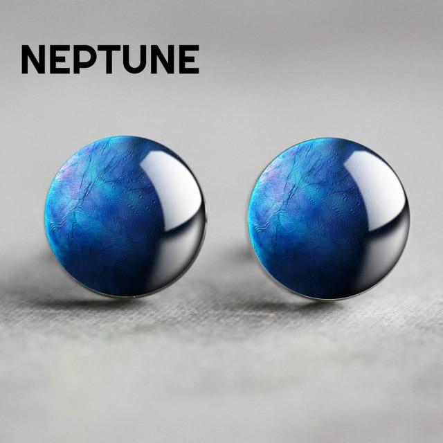 Solar System Planet Glass Stud Earrings