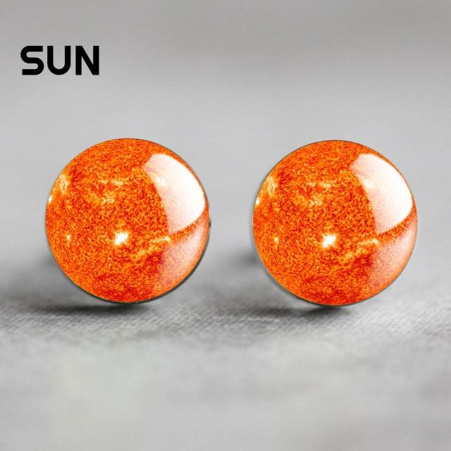 Solar System Planet Glass Stud Earrings