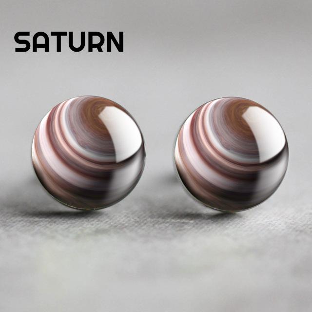 Solar System Planet Glass Stud Earrings