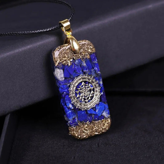 Natural Lapis Lazuli Reiki Orgonite Necklace