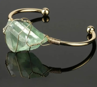 Beautiful Quartz Open Cuff Bangles