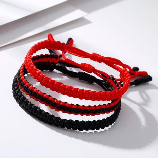 Tibetan Braided Lucky Knot Rope Bracelet