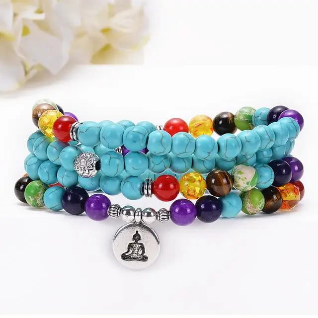 7 Chakra Turquoise 108 Mala