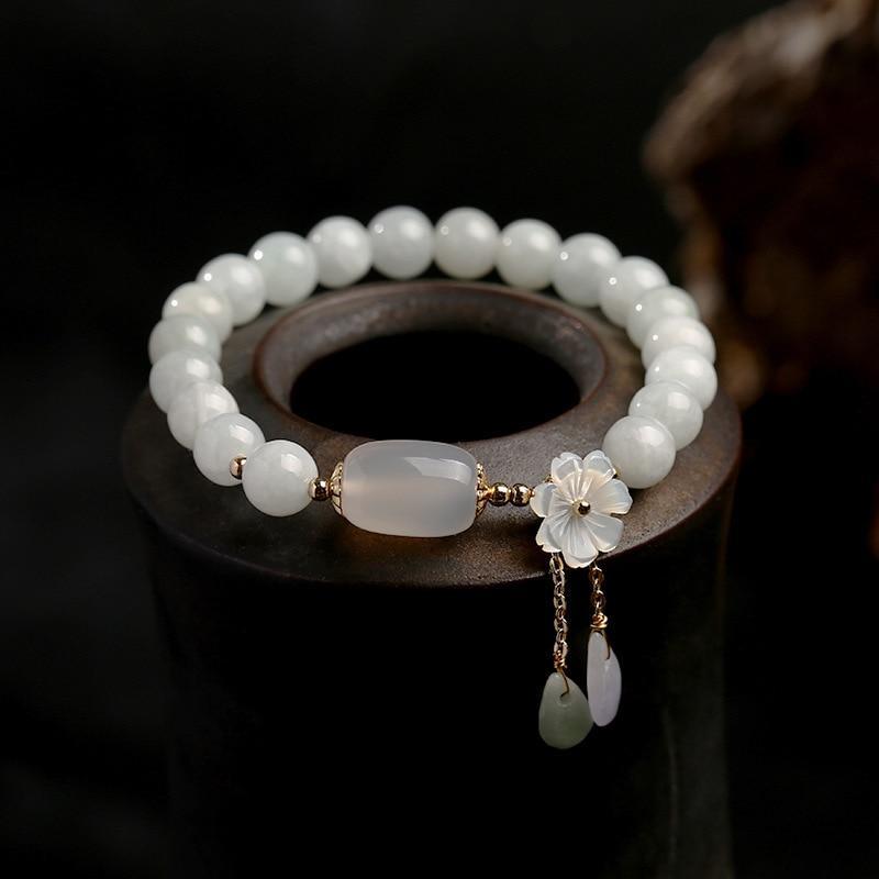 White Jade Serenity Bracelet