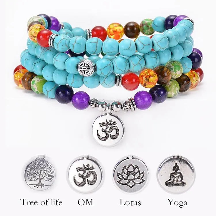 7 Chakra Turquoise 108 Mala