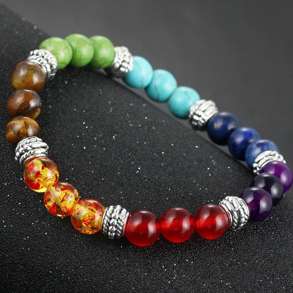 Chakra Healing Natural Stone Bracelet