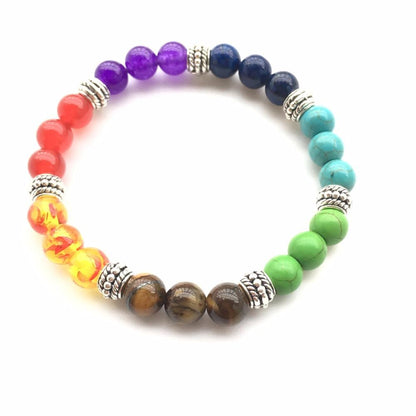 Chakra Healing Natural Stone Bracelet