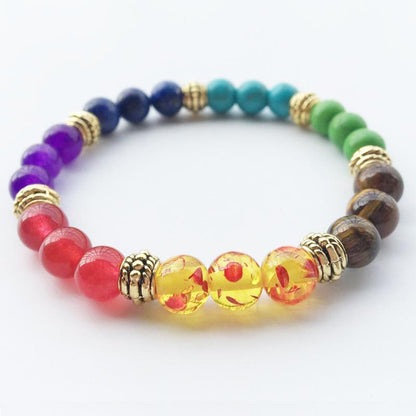 Chakra Healing Natural Stone Bracelet