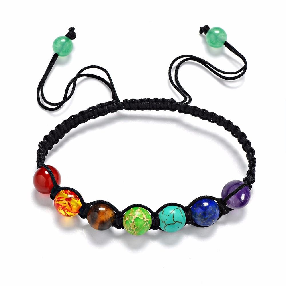 Chakra Healing Adjustable Rope Bracelet