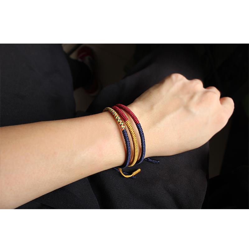 Tibetan Buddhist Handmade Lucky Knots Rope Bracelet - Peace