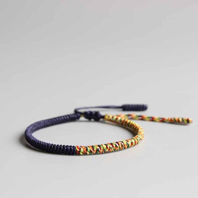 Tibetan Buddhist Handmade Lucky Knots Rope Bracelet - Peace
