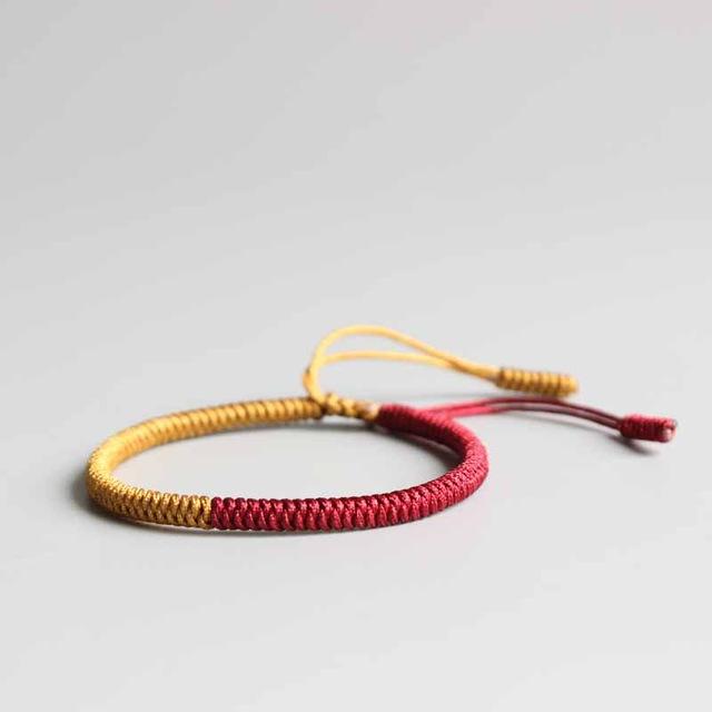 Tibetan Buddhist Handmade Lucky Knots Rope Bracelet - Peace