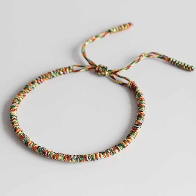 Tibetan Buddhist Handmade Lucky Knots Rope Bracelet - Protection