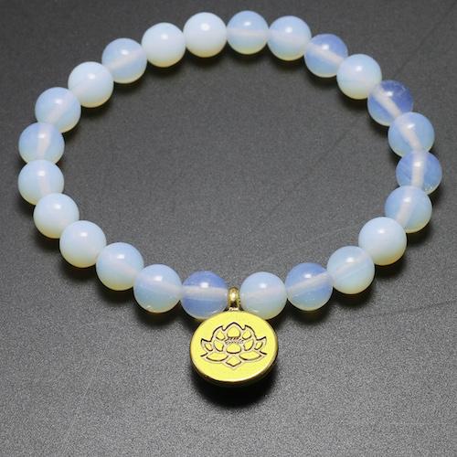 Lotus Flower Moonstone Bracelet