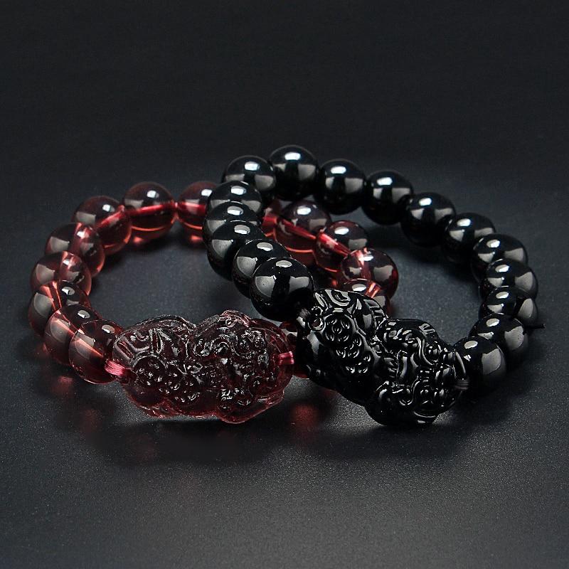 Pixiu Brave Troops Glass Beads Bracelet