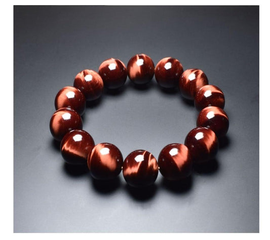 Natural Red Tiger's Eye Beads Bracelet