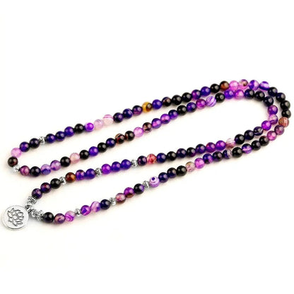 Purple Agate Power 108 Mala