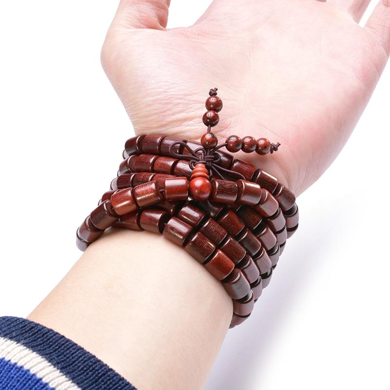 108 Tibetan Redwood Wood Beads Mala Bracelet