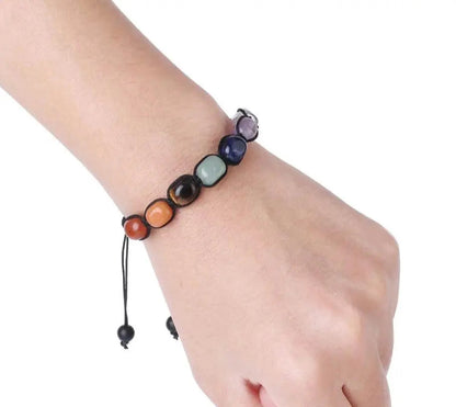 Reiki Healing Chakra Braided Bracelet