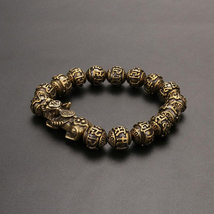 Pure Copper Pixiu Mantra Bracelet