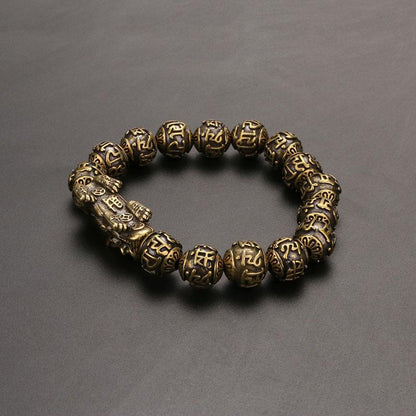 Pure Copper Pixiu Mantra Bracelet