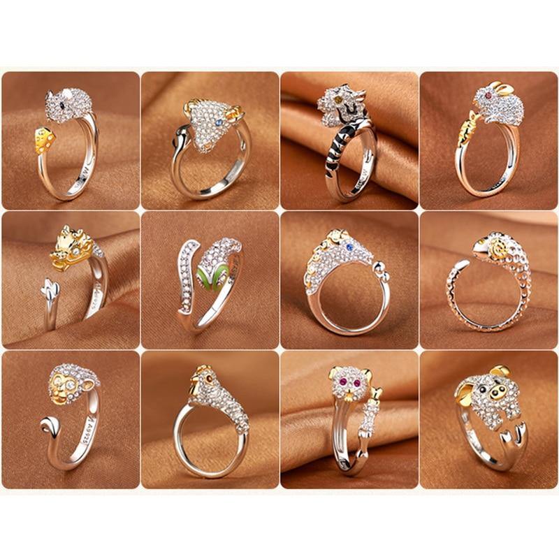 Animal Zodiac Sign Silver Ring