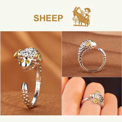 Animal Zodiac Sign Silver Ring