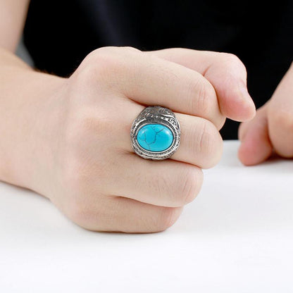 Opal Stainless Steel Vintage Ring