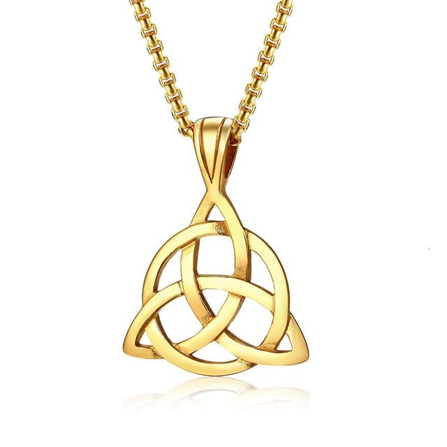 Men's Stainless Steel Viking TRIQUETRA KNOT Necklace