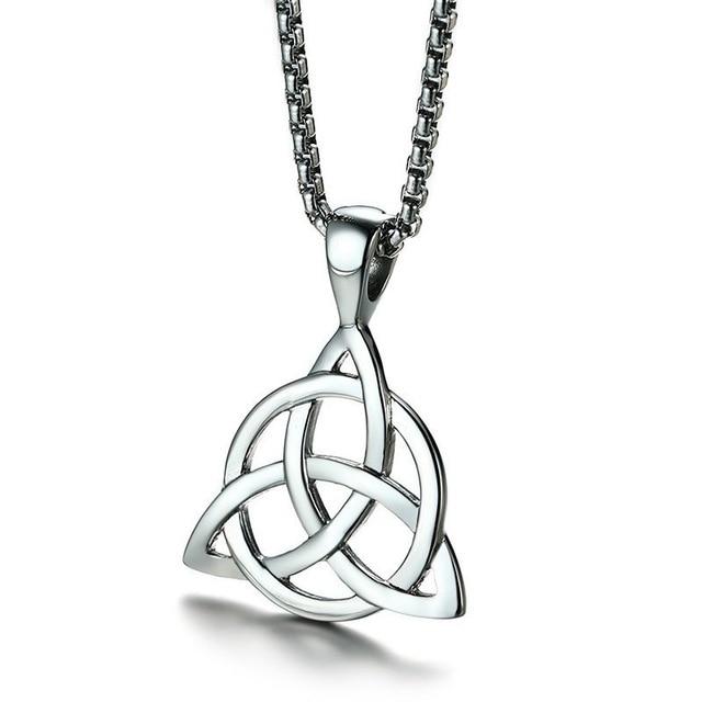 Men's Stainless Steel Viking TRIQUETRA KNOT Necklace