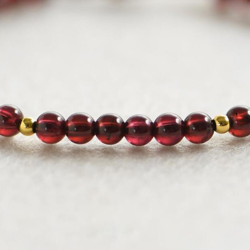 Weave Red String Garnet Bracelet for Career Success