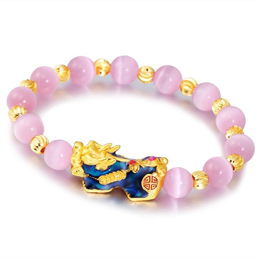 Color Changing Pixiu Cat Eye Lucky Bracelet